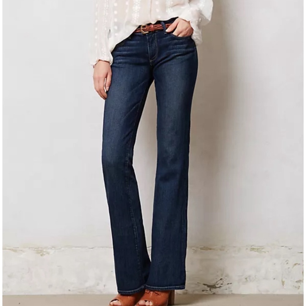 Paige skyline boot cut dark denim mid rise jeans size 24